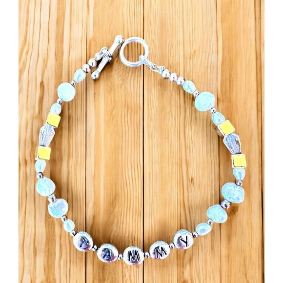 VTG Handmade Freshwater Pearl Bracelet Tammy Birthday Anniversary Toggle Closure - Picture 2 of 12